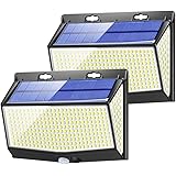 One Fire Faretti Solari a Led da Esterno,【468LED 2000LM】 3 Modalità Luci Solari Esterno con Sensore di Movimento, IP65 Luce S