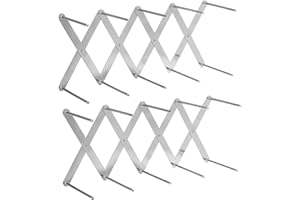 MOSNOW Rack per Costine, 2 Pezzi Porta BBQ in Acciaio Inox, Regolabile Retrattile Multifunzione Porta Pentole, Cottura a Vapore, Ripiano per Barbecue per la Preparazione di Costolette o Arrosto