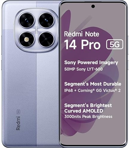 Redmi Note 14 Pro 5G Phantom Purple 8GB RAM 256GB Storage