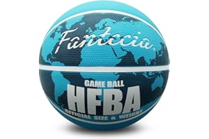 Fantecia Basketball Size 7 with Pump for Outdoor Indoor, Rubber Basketball Ball for Adult Youth, School, Training
