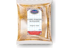 VALSAPORI Curry Powder in Polvere Essiccato al Sole - Busta da 100 gr | Gluten Free Product | Curry Pregiato, Spezia ideale per dare un tocco di Piccantezza a Piatti Orientali (Curry in Polvere)