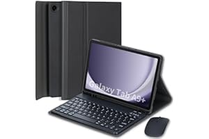 EHLCYS Funda con Teclado para Samsung Galaxy Tab A11+ Plus 2025 / Galaxy Tab A9+ Plus 11 Pulgadas 2023, Español Ñ Teclado con Ratón Bluetooth Desmontable Ultrafina Funda con Portalápice,Negro