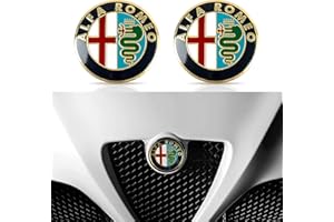 HENGYUESHANG Pegatina para emblema de Alfa Romeo de 74 mm, para Giulietta Spider Mito 147 156 159 166 GT Stelvio Giulia Car Styling (dorado)
