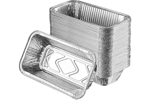 GCROET 20PCS Aluminum BBQ Foil Pans,Disposable Aluminium Foil Trays Foil Dishes Heavy-Duty Aluminum Foil, Rear Grease Cup Liners, Compatible with Blackstone Accessories 28 and 36 inch BBQ Griddle