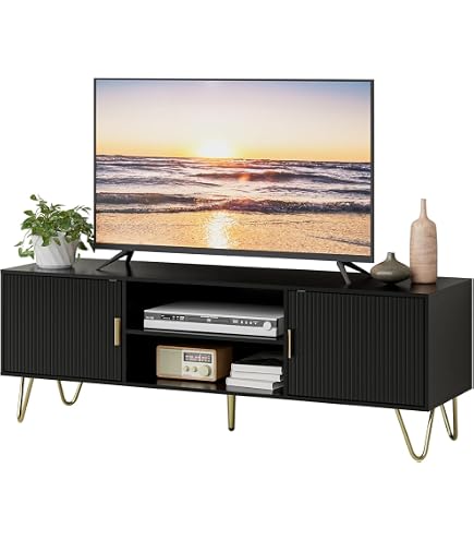 TVON Boden-TV-Ständer Höhenverstellbar & Drehbar – Für 81–152 Cm Fernseher Bis 40 Kg, Mit Holzsockel