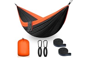 BITIWEND Hamak na zewnątrz Hamaki kempingowe 2 osoby 300 x 200 cm Ultralekki przenośny hamak podróżny do 300 kg udźwigu Spadochronowy nylonowy