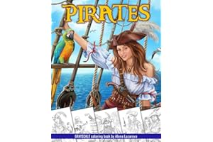 Pirates. Grayscale Coloring Book: Coloring Book for Adults , Relaxing Coloring Pages (Fantasy adult coloring books)