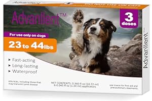 ADVANLLENT Natural Spot on Flea and Tick Treatment for Dogs, Flea and Tick Prevention for Dogs, Dog Flea Treatment, Fast Acting & Waterproof, 3 Pipettes