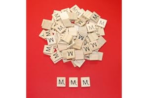 celloexpress Pack of 20 – M’s Scrabble Tiles - Same Letters Bags - 18.1mm x 20mm x 5.2mm For Crafting and Scrapbooking