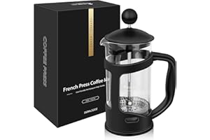 RAINBEAN Cafetiere 2 Cups French Press, Small Coffee Press for Ground Coffee, Maximum Flavor Coffee Brewer with Stainless Steel Filter, Perfect for Coffee Lover Gifts, 12 oz/350 ML
