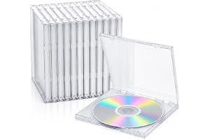 xolear 12 st CD-fodral, transparent plastfodral, skyddande CD-fodral, DIY Dvd tunt stackbart fodral, fodral för förvaring av