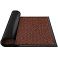 BLADO Washable Door Mats Indoor & Outdoor - Non-Slippery Heavy Duty - Stylish & Large Rubber - Perfect Dust Grabbing Doormats (Rust, 50cm x 80cm)