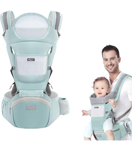 HANNEA® 6-in-1 Baby Waist Carrier, Adjustable & Breathable Baby