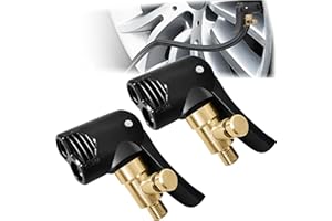 YUEMING 2 Stück Auto Reifen Air Chuck, Französisches Ventil Adapter, Autoventil Hebelstecker, Adapter Französisches Ventil, Autoventil Adapter für Auto Fahrrad Motorrad LKW Reifenfüller