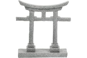 Cabilock Ozdoba do akwarium, japońska brama Torii, dekoracja krajobrazu, miniaturowa figurka do akwarium, akcesoria do akwarium, akwarium, akwarium, mikro krajobraz