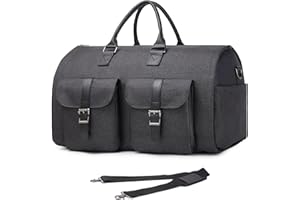 SEYFOCNIA Convertible Travel Garment Bag,Carry on Garment Duffel Bag for Men Women - 2 in 1 Hanging Suitcase Suit Business Travel Bag