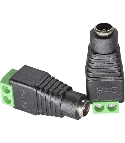 Kit 5 Coppie Connettori Jack Alimentazione 2.1mm X 5.5mm Maschio/Femmina 12V DC Per Laptop