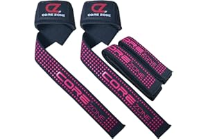 COREZONE Wrist Straps for Weightlifting Non-Slip Grip Wrist Wraps Support For Weight lifting Straps for Men & Women | Fitness Gym Straps for Workout, Powerlifting, Deadlift Straps, Bodybuilding
