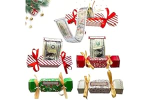 GRXMAEAT 4PCS Christmas Money Box Cash Gift Pull, 2026 Christmas Pull Surprise Money Gift Box for Kids/Adult Presents,Christmas Surprise Money Pull Pouch Candy Pull Out Money Pouch for Christmas Party Decor