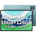 TECLAST M50HD Android13 Tablet 10.1 Pollici 16GB RAM+128GB ROM(TF 2TB),T606 Octa-Core 2GHz, 4G LTE/SIM+5G WiFi,1920x1200 IPS,