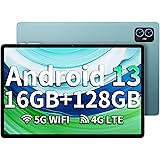 TECLAST M50HD Android13 Tablet 10.1 Pollici 16GB RAM+128GB ROM(TF 2TB),T606 Octa-Core 2GHz, 4G LTE/SIM+5G WiFi,1920x1200 IPS,