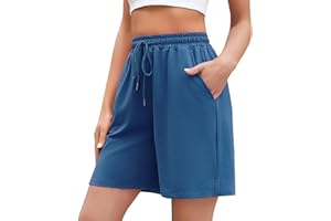 Jezonga Pantaloncini Estivi Donna Pantaloncini Tuta Sportivi Pantaloni Corti Cotone Shorts con Tasche Coulisse Larghi Jogging