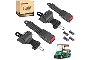 10L0L Juego de 2 Cinturones de Seguridad para Carrito de Golf, 106.7 cm, retráctiles, universales para Yamaha, EZGO, Club Car