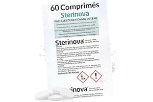 JB White Puritabs Sterinova 60x Pastille Purification Eau pour Rameur Compatible avec Waterrower, Yamo, Pasyou, Joroto, SportPlus, pastilles Eau Potable de Chlore Contre Les algues (10 x 6 Piece)