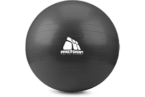 ‎METEOR Gimnastyczna Piłka Treningowa Do Ćwiczeń Fitness Joga Pilates Z Pompką Antypoślizgowa Lekka Porodowa Pilka Poprawiająca Równowagę