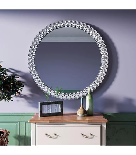 Specchio da Pavimento Ondulato, Specchio Ondulato Irregolare, Specchio da Pavimento ad Arco Ondulato, Specchio da Parete in Piedi Appeso o Appoggiato al Muro per Camera da Letto, Specchio co
