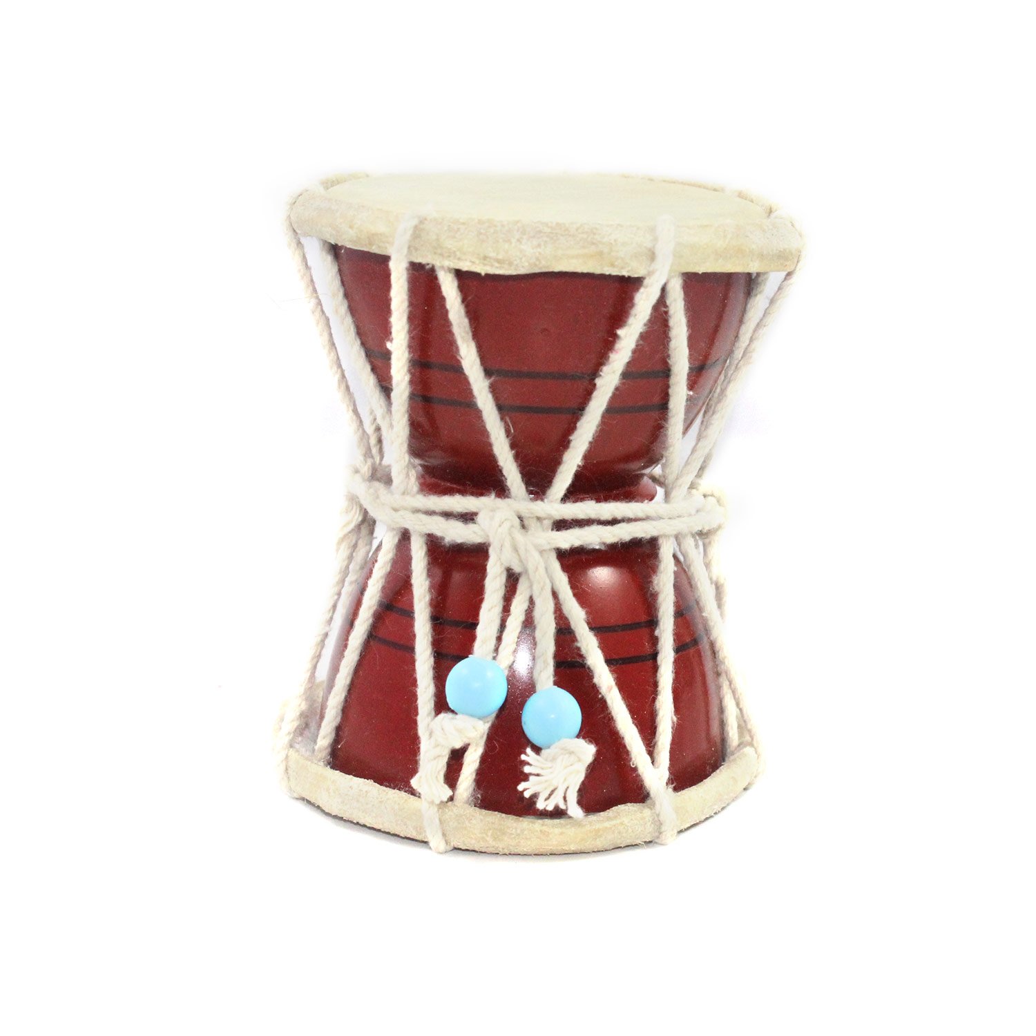 India Meets India Religious & Traditional Handmade Decorated Lord Shiva 4 Inch Damroo (Multicolor)