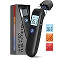 Temperature Thermometer for Ear and Forehead, 2 in 1 Infrared Digital Thermometer, Accurate & Fast Readings, Fever Alarm, Mute Mode, Non Touch Contact Measurement for Adults and Kids