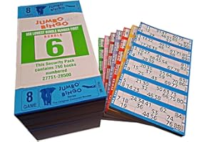 750 8 PAGE GAMES JUMBO BINGO TICKETS 6 TO VIEW JUMBO BINGO BOOKS