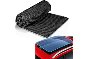 KOMUNJ Universal Anti-Slip Non Scratch Car Roof Protective Mat, 120CM*100CM Black PVC Grid Pattern Roll Cushioned Waterproof Mat - CUT TO SIZE
