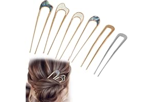 FUOXUL 6pcs Metal Hair Pins Vintage French Style Hair Pins for Buns Hair Accessories for Women Girls Hairstyle Accessories Suitable for Various Occasions Home Shopping Weddings Dating Parties