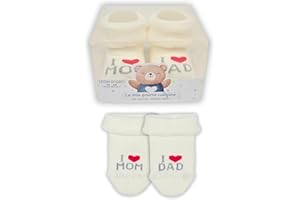 LEON D'ORO Calze Neonato Calzino Regalo Scarpine Babbucce bambini Primi Mesi Taglia Unica Made in Italy