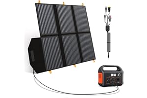 FlexSolar 60W Faltbares Solarladegerä, ETFE tragbare Solarmodule mit DC/QC 3.0 USB-A & USB-C(PD 45W) Ausgang für Notstromversorgung Camping Rucksäcke Kompatibel mit Smartphone Tablet Stromstation