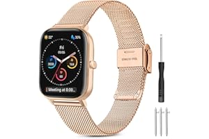 Issinlky Bransoletka do Amazfit GTS 3, 20 mm stal szlachetna metalowa pasek do Amazfit Bip 3, Bip 3 Pro, Amazfit Bip, Bip U Pro, Amazfit GTR 42mm, GTS 2 Mini, GTS, GTS 2, GTS 3, GTS 4, GTS 4 Mini