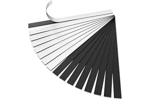 THE MAGNET SHOP TMS samoprzylepne paski magnetyczne, 16 elastycznych pasków magnetycznych do rękodzieła, tworzenia własnych magnesów na lodówkę, przechowywania notatek i przypomnień, samoprzylepne magnesy tylne (167