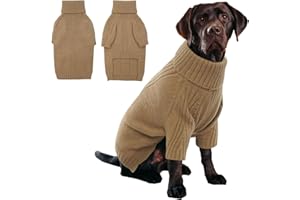 IECOii Hundepullover, Warmer Rollkragen Sweater für Kleine, Mittelgroße und Große Hunde, Winter Hundebekleidung für Katzen, Chihuahua, Französische Bulldogge, Labrador