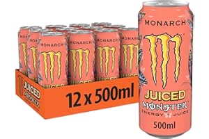 Monster Energy – Lot de 12 canettes de boisson énergétique Monarch de 500 ml