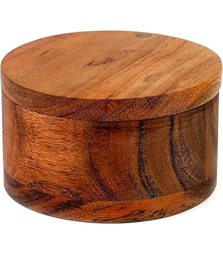 Das Olivenholzbrett Barattolo In Legno D'ulivo A Forma Di Mela Con Coperchio - 10 Cm
