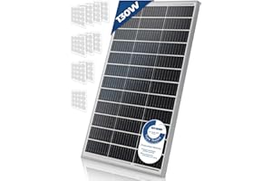 YANGTZE POWER Panneau Solaire Monocristallin - Photovoltaïque, Silicium, 130 W, Câble avec Connecteur MC4, Batterie de 12V, Set de 2 - Module Solaire pour Camping-Car, Caravane, Bateau, Yacht, Jardin