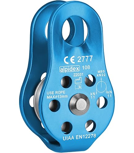 Carrucola Tandem ALPIDEX - Per Corde Tessuto 13 Mm E Acciaio 12 Mm - Doppia Puleggia - 20 KN - Foto 11