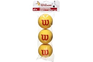 WILSON Balles de Tennis, Starter Foam, Paquet de 3, Jaune/Rouge, pour Les Enfants, WRZ258900