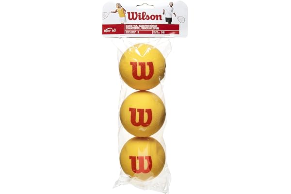 WILSON Balles de Tennis, Starter Foam, Paquet de 3, Jaune/Rouge, pour Les Enfants, WRZ258900