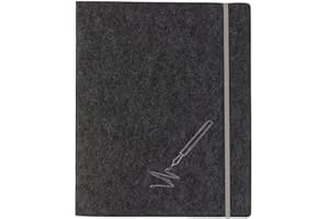 LUXDAG Porte-documents A4 en feutre (couleur au choix) | Porte-documents pour bloc-notes, documents, feuilles, cartes de visite, porte-stylos. Füllfederhalter Gris foncé