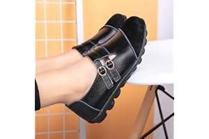 ZXCN Chaussures pour Femmes Chaussures en Cuir véritable Casual Appartements Mocassins Femmes Spring Automne Ballet Appartements Patchwork Conçu