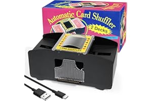 ZAKVOP Mescolatore di Carte Elettronico 2 Mazzi, USB/Batterie Mischia Carte Automatico per Poker, UNO, Skip Bo Skyjo Card Shuffler