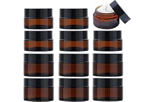 12 stycken brunglas, salvburkar, 20 ml/30 ml bärnglas, tomburk, krämbehållare, liten burk med lock, reseprovbehållare, krämbu